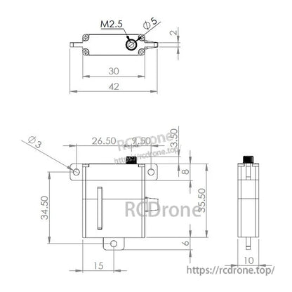 MKS HBL6625 Servo, MKS HBL6625 servo motor with titanium gear and CNC aluminum case