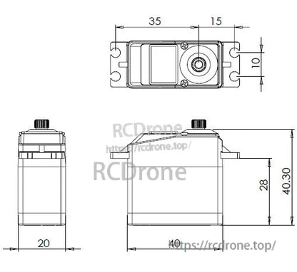 MKS HBL665 High Voltage Brushless Digital Servo Motor for RC Helicopter Cyclic, 6.0-8.4V