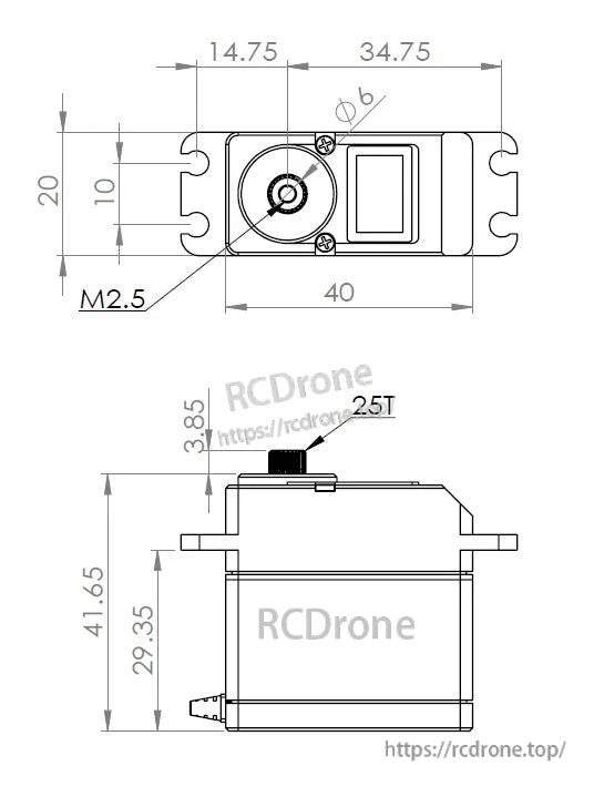 MKS HBL950 Swashplate Servo, MKS HBL950 brushless servo motor: 6.0–8.4V, 18.18 kg-cm torque, for RC helicopters.