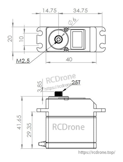 MKS HBL950 Swashplate Servo, MKS HBL950 brushless servo motor: 6.0–8.4V, 18.18 kg-cm torque, for RC helicopters.
