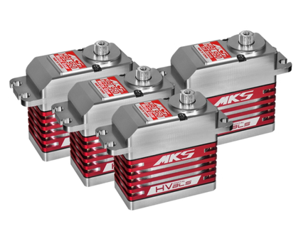 MKS HBL960 x3 + HBL990 x1 Servo Motor Combo Pack | Swashplate & Tail Rotor Servos, 6.0V-8.4V