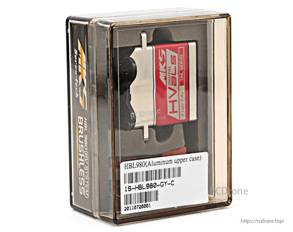 MKS HBL980 Servo, MKS HBL980 servo motor designed for RC helicopter tail rotor applications, operating on 6.0V to 8.4V power supply.