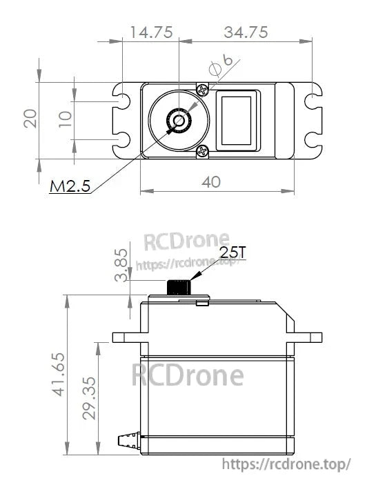 MKS HBL980 Servo, MKS HBL980 brushless servo motor with metal gears for RC helicopter tail rotors, operates at 6–8.4V.