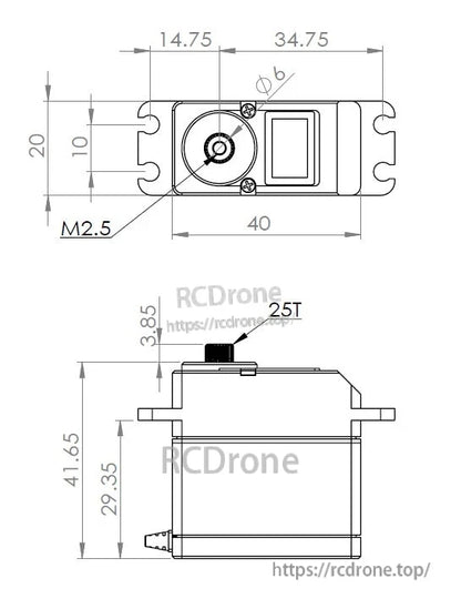 MKS HBL980 Servo, MKS HBL980 brushless servo motor with metal gears for RC helicopter tail rotors, operates at 6–8.4V.