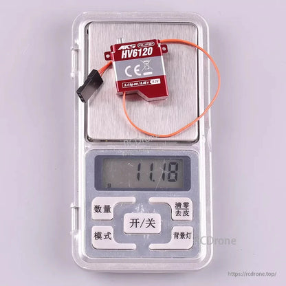 MKS HV6120 Brushless Metal Gear Digital Wing Servo, MKS HV6120 servo: 5.4 kg-cm torque, 0.08s speed, 8.2V, 11.18g, metal gear, digital, for F5J/F3J/F3K gliders.
