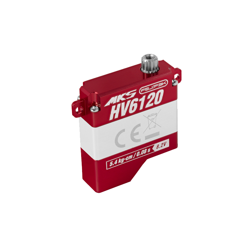 MKS HV6120 Brushless Metal Gear Digital Wing Servo — 5.0 kg-cm (7.4V), 0.089 s, 11 g, 3.5–8.4V for F5J/F3J/F3K