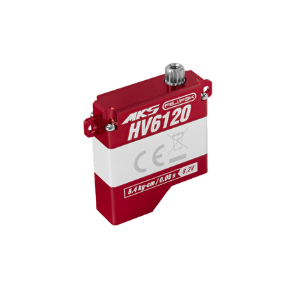 MKS HV6120 Brushless Metal Gear Digital Wing Servo — 5.0 kg-cm (7.4V), 0.089 s, 11 g, 3.5–8.4V for F5J/F3J/F3K