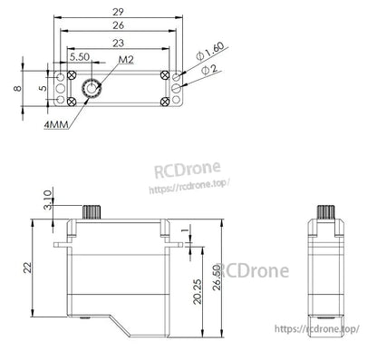 MKS HV6120H Digital Wing Servo, MKS HV6120H: high-voltage, coreless, metal-gear digital servo for RC gliders.