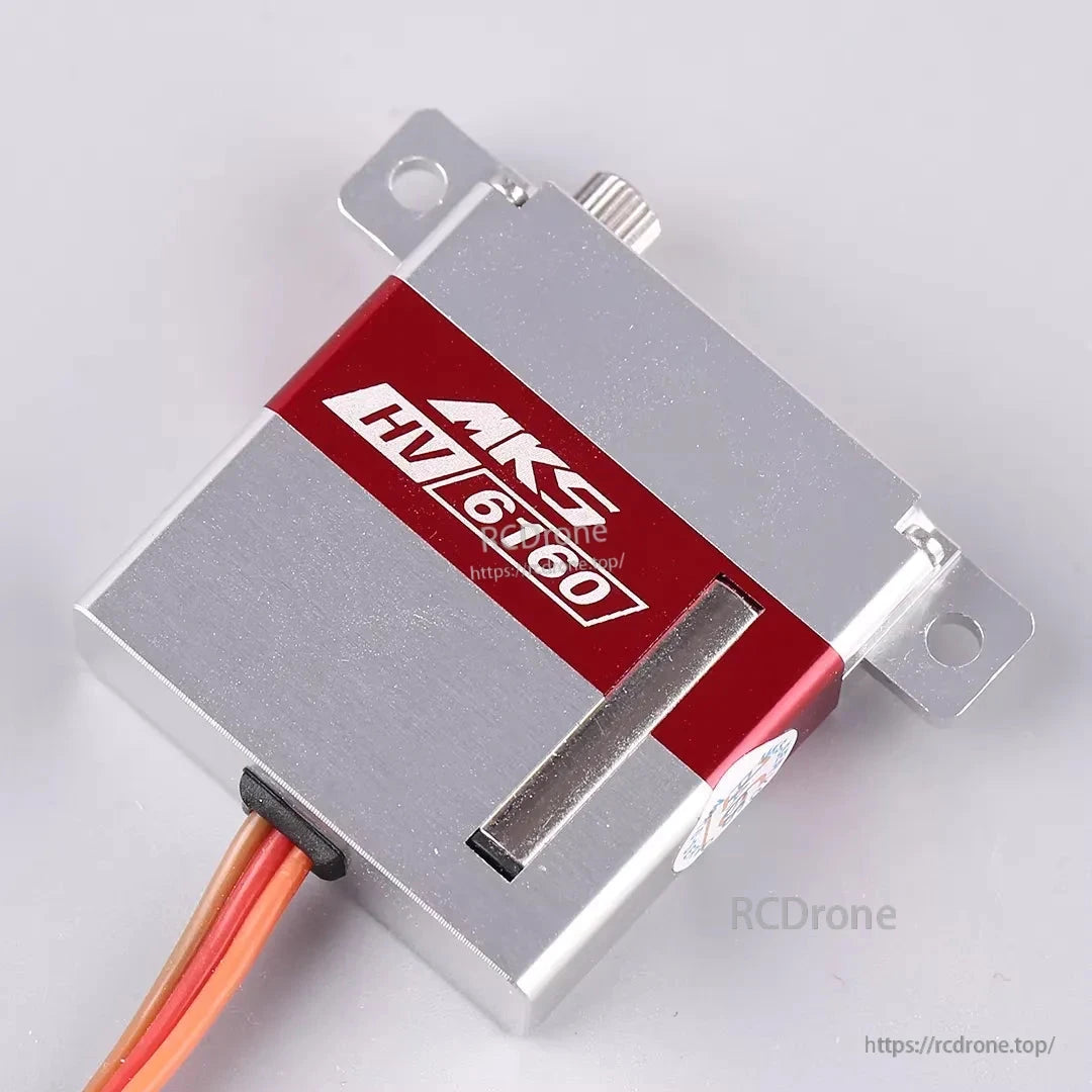 MKS HV6160 Servo, MKS HV6160 high-voltage servo offers 18.6kg-cm torque, 0.133s speed, metal gears, ideal for thin-wing drones.