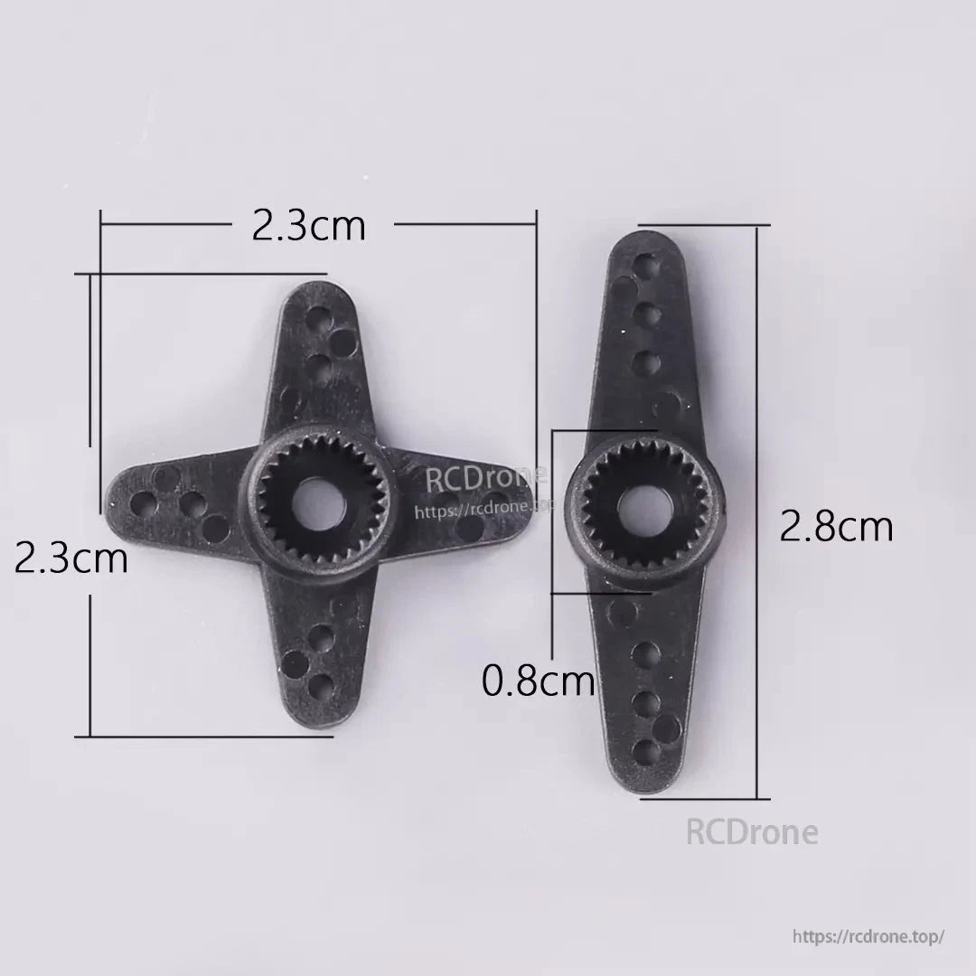 MKS HV69 Metal Gear Micro Digital Servo, Metal gear micro servo motor measures 2.3×2.8×0.8 cm, ideal for compact designs requiring precision.
