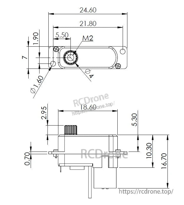 MKS HV70H Servo, MKS HV70H micro servo: 5.4g, metal gears, compact size, ideal for glider planes.