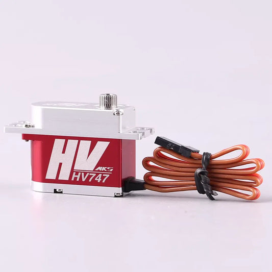 MKS HV747R Servos Motor Full-Aluminum High-Voltage Coreless Metal Gear 15 kg·cm 0.13 s 6–8.4V for RC