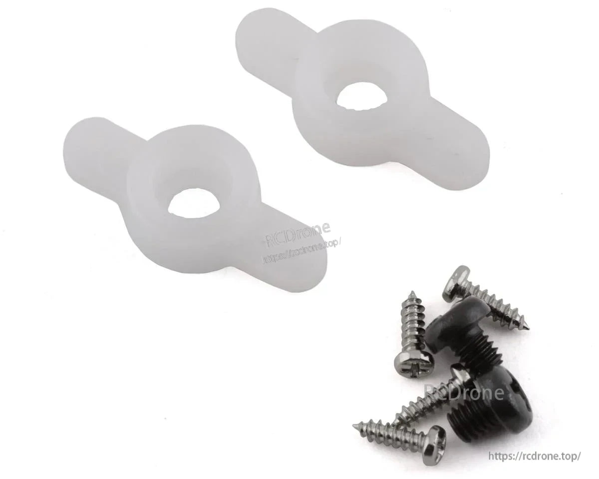 MKS HV75K-R Coreless Digital Wing Servo, White servo horns and metal screws for HV micro servos (5.0–8.4V), ideal for gliders.