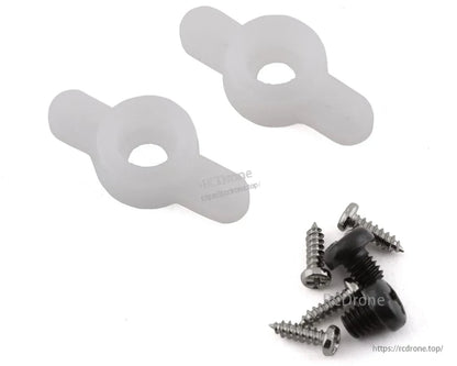 MKS HV75K-R Coreless Digital Wing Servo, White servo horns and metal screws for HV micro servos (5.0–8.4V), ideal for gliders.