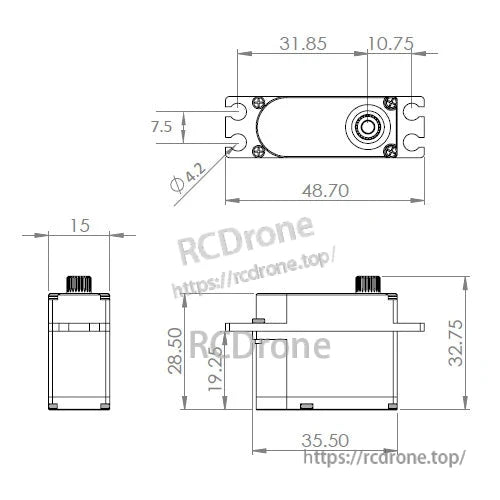 MKS HV93 x3 + HV9780 x1 Servo, MKS HV93 (x3) and HV9780 (x1) servo combo pack for cyclic/rudder, 6.0V–8.4V.