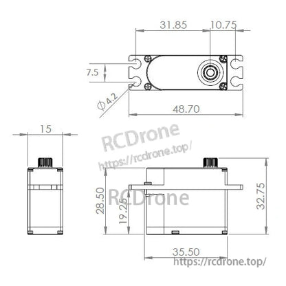MKS HV93 x3 + HV9780 x1 Servo, MKS HV93 (x3) and HV9780 (x1) servo combo pack for cyclic/rudder, 6.0V–8.4V.