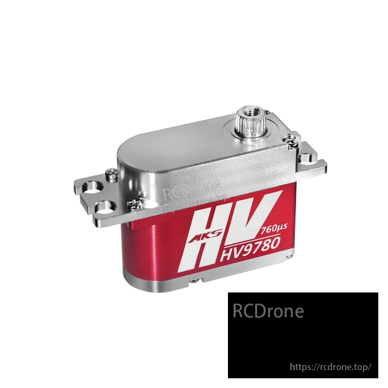 MKS HV93 x3 + HV9780 x1 Servo, MKS HV9780 servo: 760μs speed, metal housing, red label, for cyclic/rudder use, 6.0V–8.4V operation.