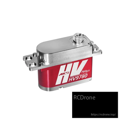 MKS HV9767 Cyclic + HV9780 Rudder Servo, MKS HV9780 servo: 760μs speed, metal gears, coreless design, 6.0V–8.4V, ideal for cyclic and rudder use.
