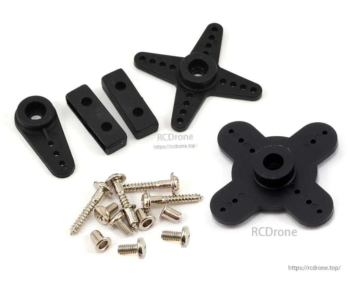 MKS Servo, Black plastic parts with screws for servo assembly