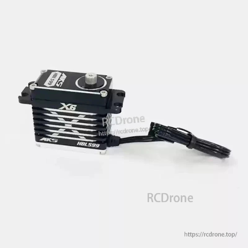 MKS Servo, MKS X6 HBL599 is a high-voltage, high-torque brushless servo motor with titanium gears.
