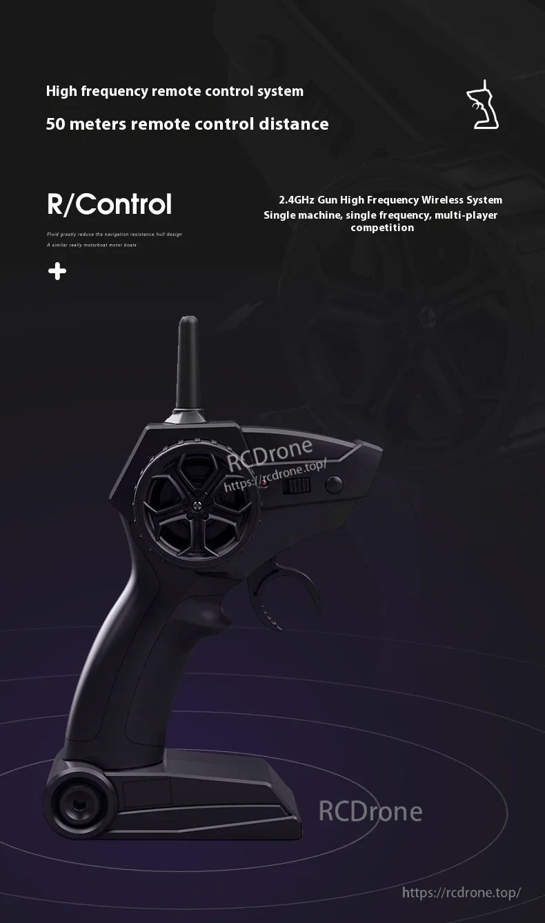 MN MODEL LM13-A Mini Jet Ski RC Boat, High-frequency 2.4GHz remote control with 50m range, ergonomic design, fluid hull, supports single-frequency multiplayer drone racing.