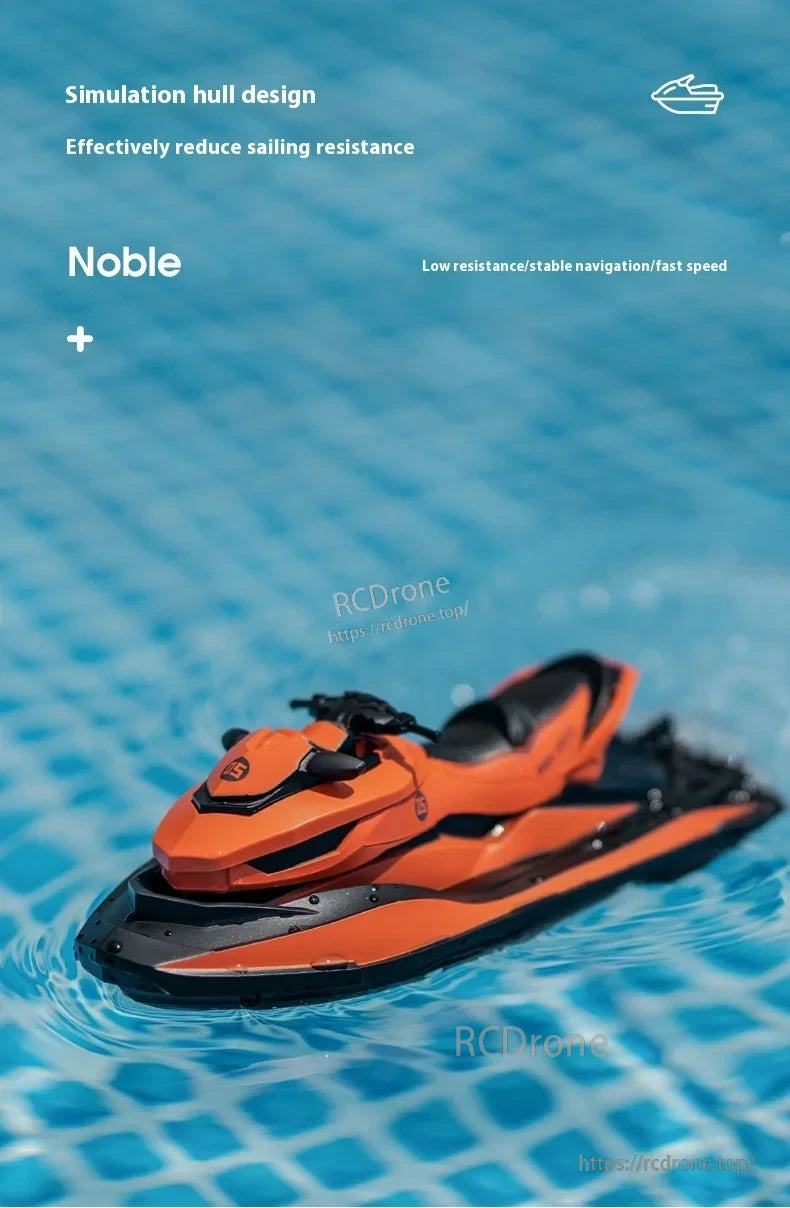 MN MODEL LM13-A Mini Jet Ski RC Boat, The design of simulation hulls reduces sailing resistance, enabling fast and stable navigation at high speeds.