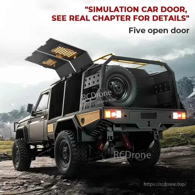 The MN82 series offers a high-performance RC truck with 2.4GHz frequency, full-scale design, and 4-wheel drive capability.