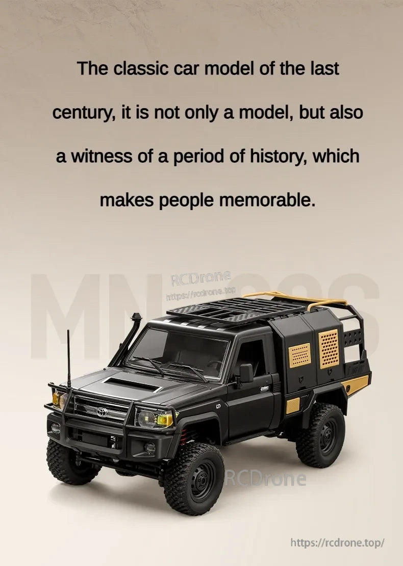 MN82 Pro RC Truck, Classic car model, historical witness, memorable design
