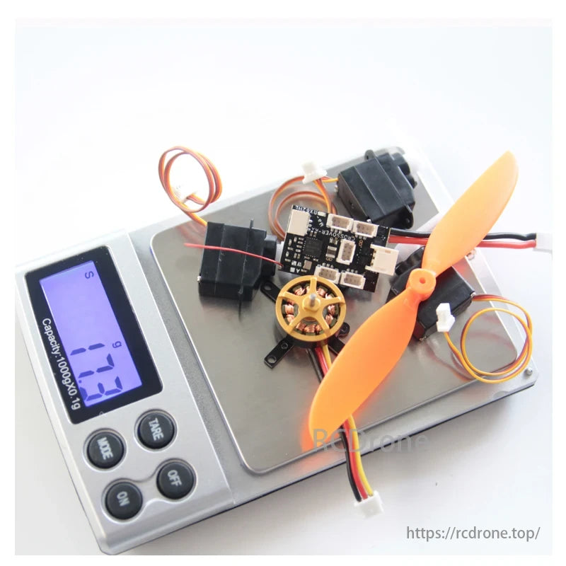 MP05 brushless motor, FlySky AFHDS 2A has super small and light size, working voltage, built-in ESC and DCDC buck circuit, and supports double-aileron mode.