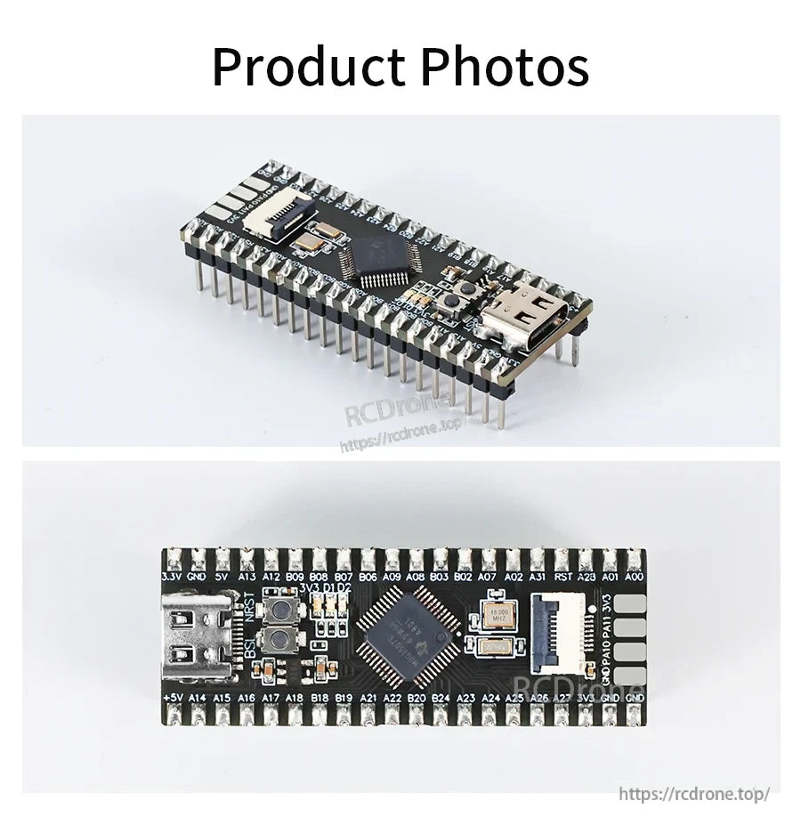 Yahboom MSPM0G3507 mini development board with USB-C port and labeled 40-pin GPIO header layout