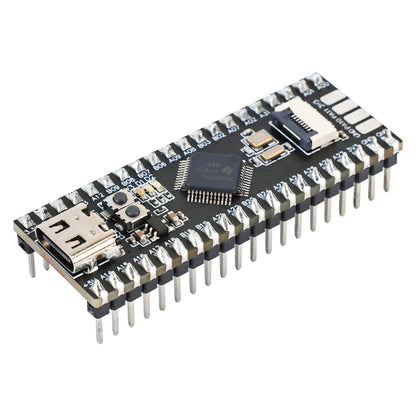 Yahboom MSPM0G3507 mini development board, angled top view with USB-C port and 40-pin headers
