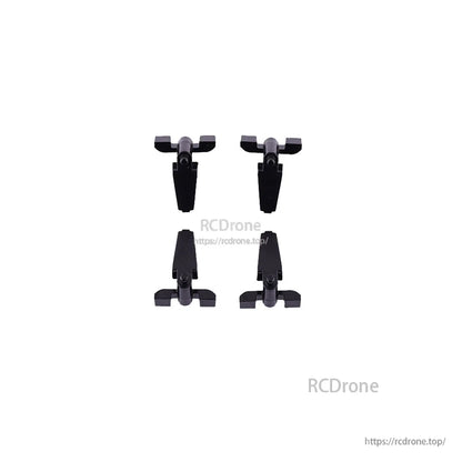 MT12 Surface Radio fine adjustment button replacement set shown from multiple angles, black plastic parts