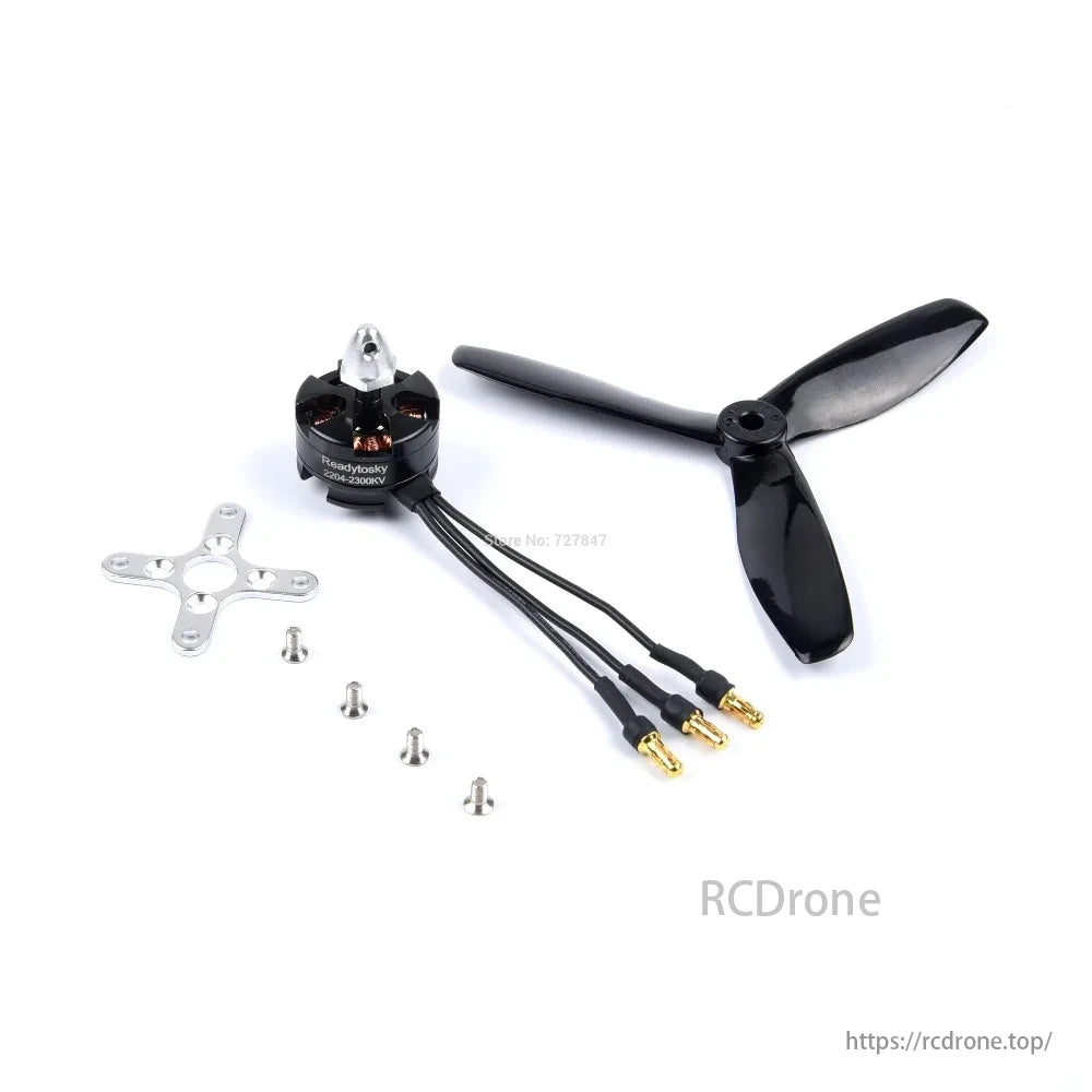 MT2204 Brushless ESC, High-power airplane components including motor and servo for building RC aircraft or DIY toys.