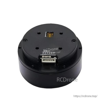 Top-side view of the MUWEIDU K6020 servo motor housing with dual connectors and screw mounting points