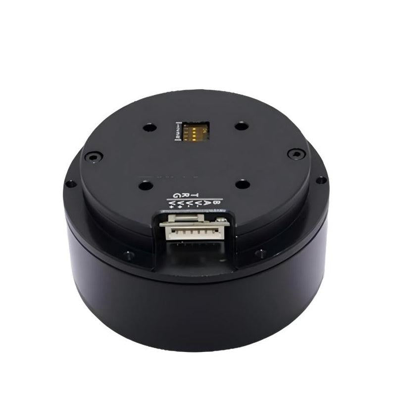MUWEIDU K6030 24V brushless DC servo motor top view with RS485/CAN connector ports