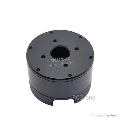 Top mounting plate close-up of cylindrical motor housing with center opening and bolt pattern (watermarked)