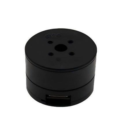 MUWEIDU L3025 mini servo motor, black round housing with top mounting holes and side connector slot
