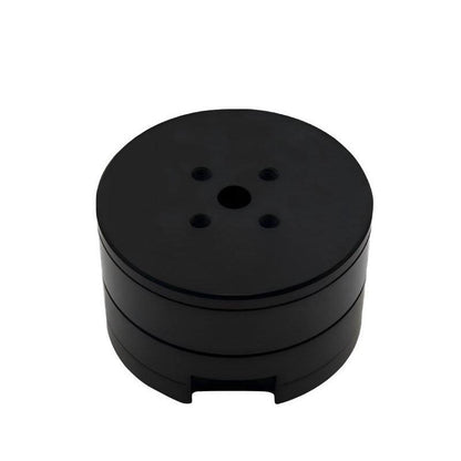MUWEIDU L3526 12V mini servo motor, black round housing top view with mounting holes