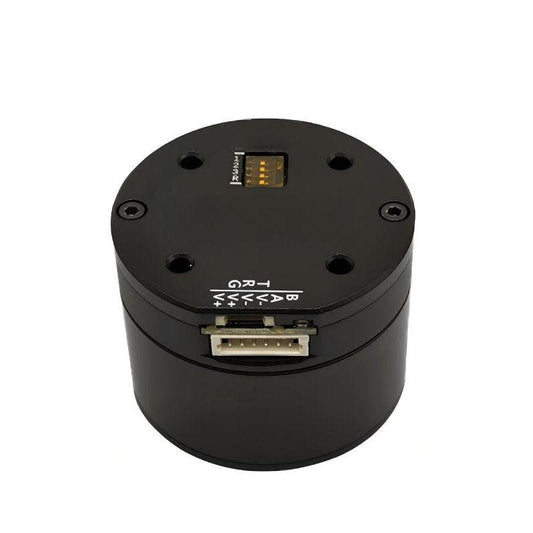 MUWEIDU L4030 brushless DC servo motor, top view with JST-style connector and mounting holes