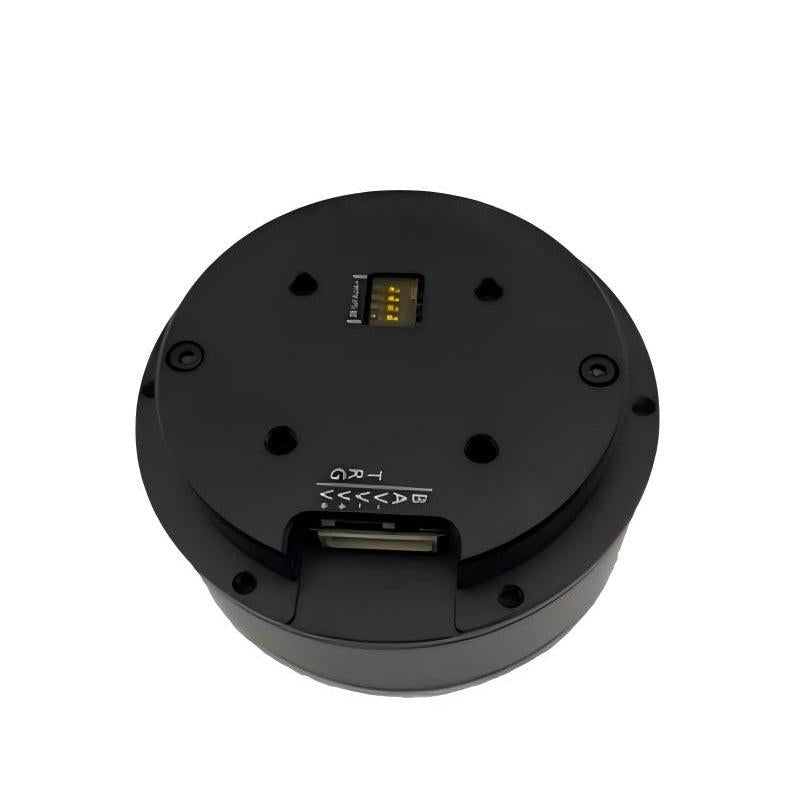 MUWEIDU L6020 24V servo motor bottom view with communication port and wiring pinout markings