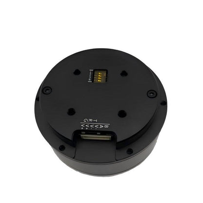 MUWEIDU L6020 24V servo motor bottom view with communication port and wiring pinout markings