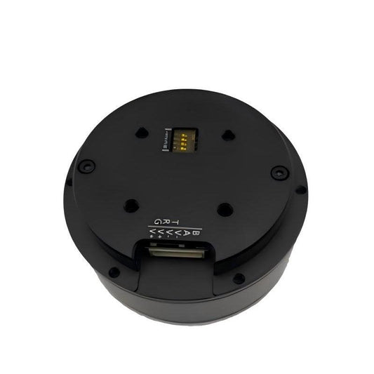MUWEIDU L6020 24V servo motor bottom view with communication port and wiring pinout markings