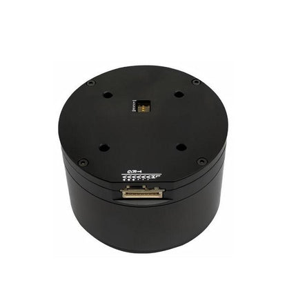 MUWEIDU L7050 brushless DC servo motor, top view with front connector port and mounting holes
