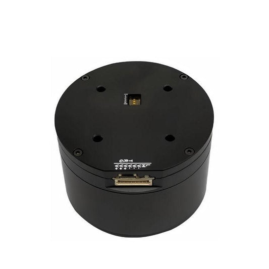 MUWEIDU L7050 brushless DC servo motor, top view with front connector port and mounting holes