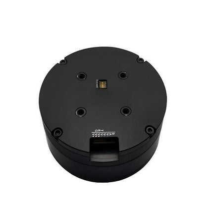 MUWEIDU L9030 brushless DC servo motor, rear housing view with connector port and mounting screw holes