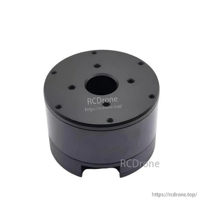 Top view of round black drive motor housing with threaded mounting holes and center opening (watermarked)