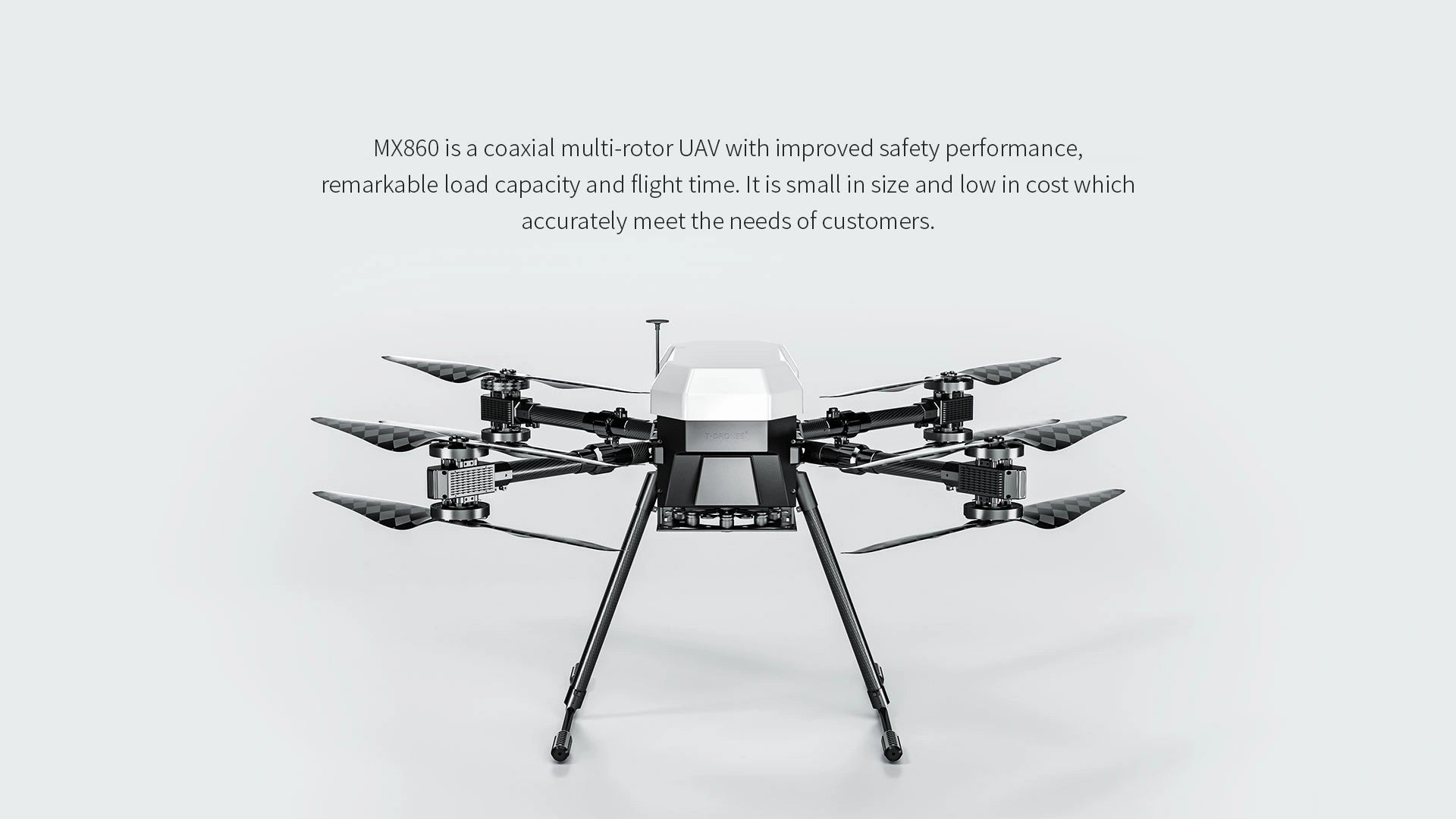 T-Motor T-Drone MX860 Industrial Drone - 9kg Payload 40 Minutes Coaxial Multi-rotor UAV Drone Heavy Payload Platform for Industrial Applications 4 T-Motor T-Drone, MX860 is a coaxial multi-rotor UAV with improved safety performance