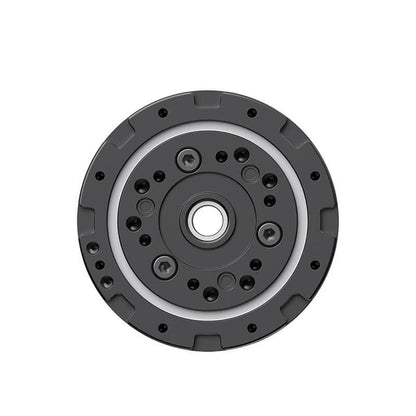 MagicLab D90N20 motor module front view showing output bore and circular mounting hole pattern