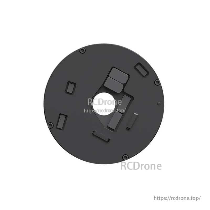 Rear face view showing circular end plate with mounting pads and screw locations on the H60 module