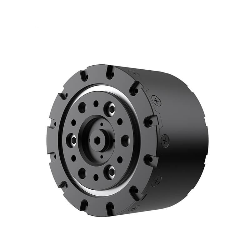 MagicLab P110 joint drive motor, angled view showing mounting face and bolt pattern